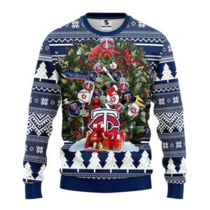 Minnesota Twins Tree Christmas Ugly Sweater, MLB Christmas Sweater