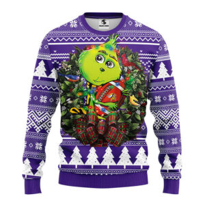 Minnesota Vikings Grinch Hug Ugly Christmas Sweater