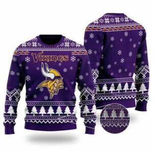 Minnesota Vikings Logo NFL Ugly Christmas Sweater, NFL Christmas Sweater