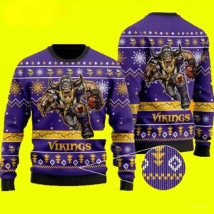 Minnesota Vikings NFL Ugly Christmas Sweater, NFL Christmas Sweater
