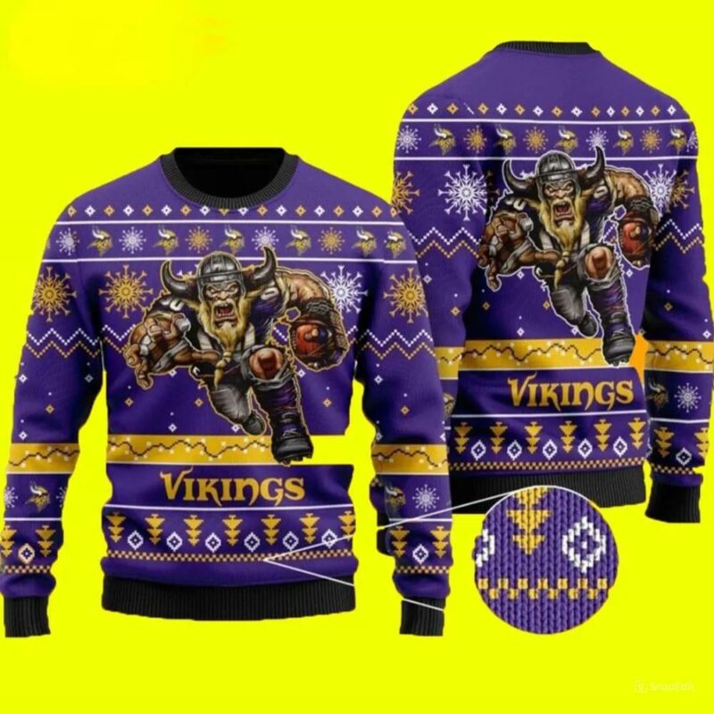 Minnesota Vikings NFL Ugly Christmas Sweater, NFL Christmas Sweater