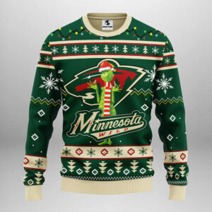 Minnesota Wild Funny Grinch Ugly Christmas Sweater
