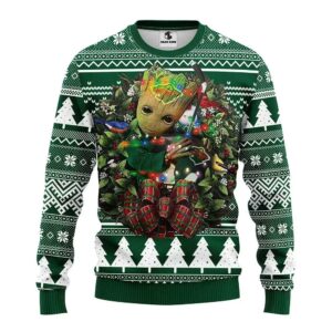 Minnesota Wild Groot Hug Ugly Christmas Sweater, NHL Christmas Sweater