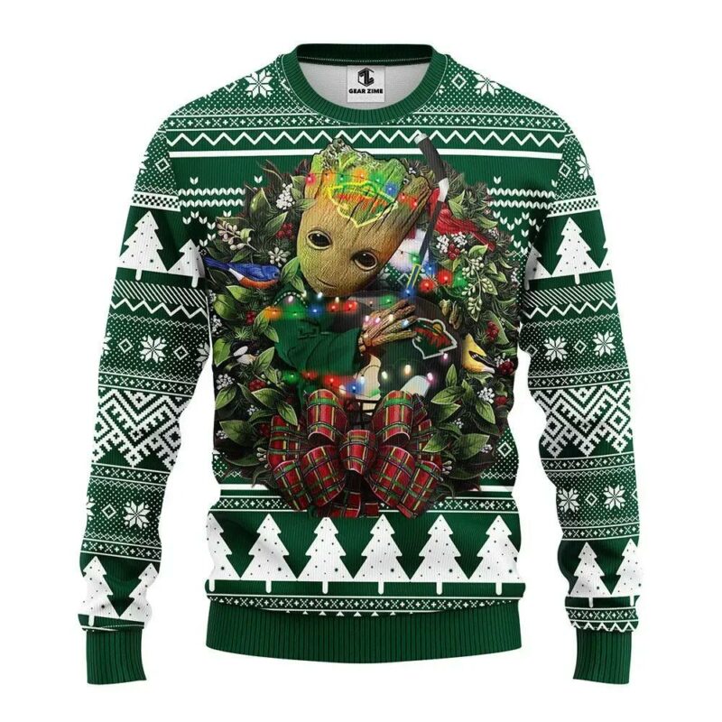 Minnesota Wild Groot Hug Ugly Christmas Sweater, NHL Christmas Sweater