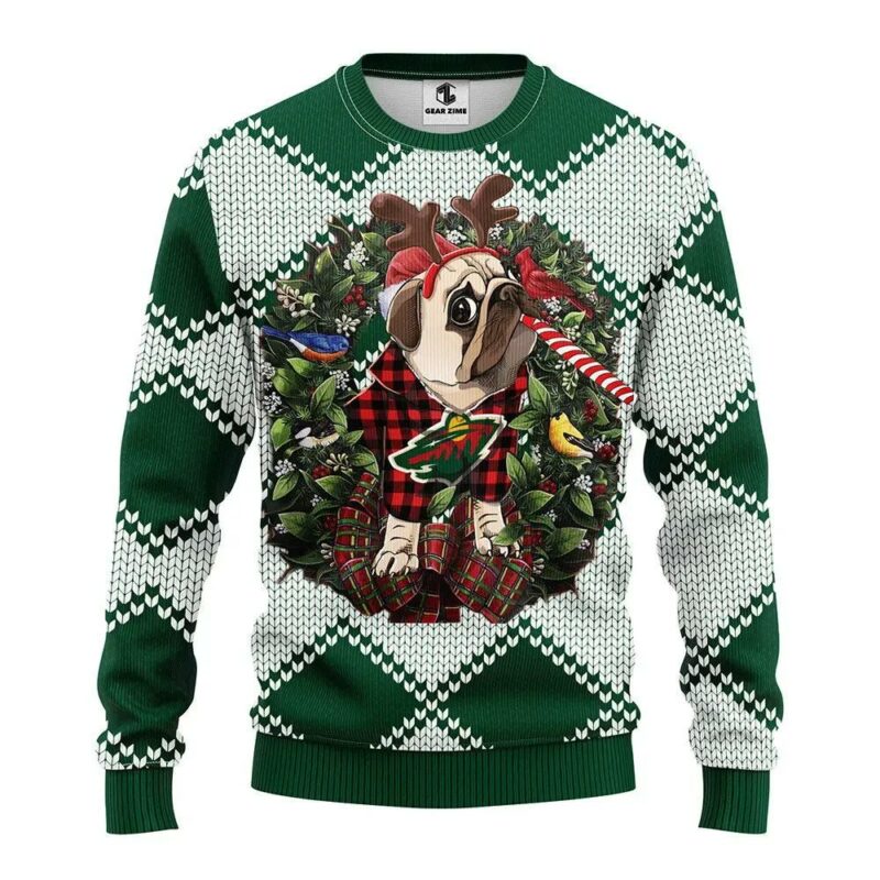 Minnesota Wild Pub Dog Ugly Christmas Sweater, NHL Christmas Sweater