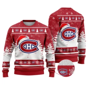 NHL Montreal Canadiens Personalized Name Christmas Design Ugly Sweater ST2301