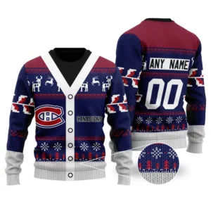 NHL Montreal Canadiens | Personalized Name & Number Unisex Sweater For Christmas Season