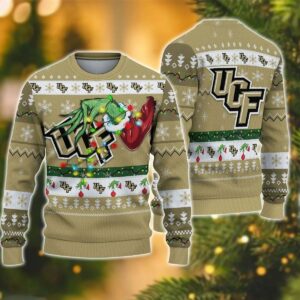 NCAA UCF Knights Grinch Ugly Christmas Sweater, NCAA Christmas Sweater