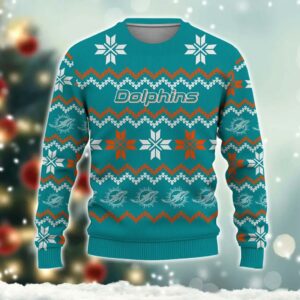 NFL Miami Dolphins Ugly Christmas Sweater, NFL Christmas Sweater