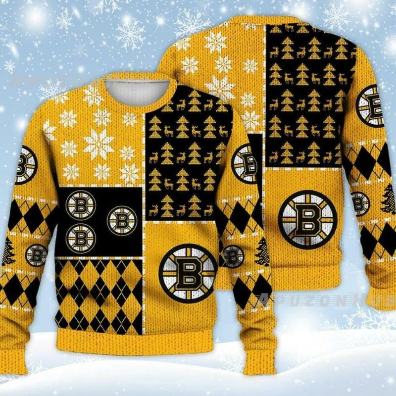 NHL Boston Bruins Ugly Christmas Sweater, NHL Christmas Sweater