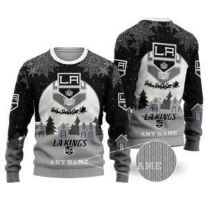NHL Los Angeles Kings Personalized Name Ugly Christmas Sweater, NHL Christmas Sweater