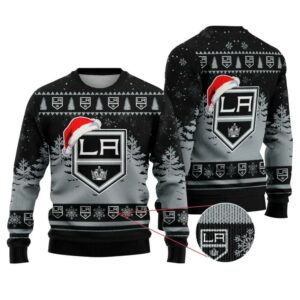 NHL Los Angeles Kings Santa Hat Ugly Christmas Sweater, NHL Christmas Sweater