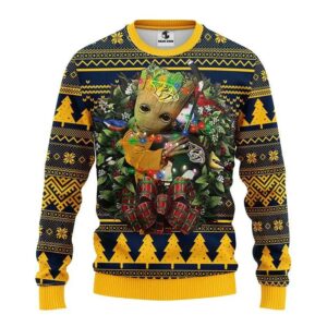 Nashville Predators Groot Hug Ugly Christmas Sweater, NHL Christmas Sweater