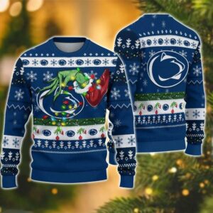 Ncaa Penn State Nittany Lions Grinch Ugly Christmas Sweater, NCAA Christmas Sweater