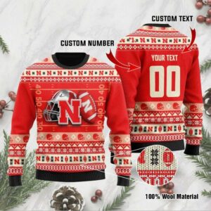 Nebraska Cornhuskers Custom Ugly Christmas Sweater, NCAA Christmas Sweater