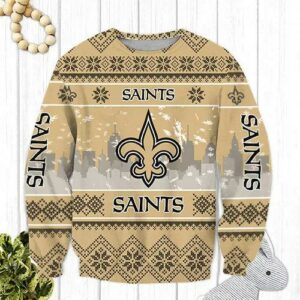 New Orleans Saints Ugly Christmas Sweater, NFL Christmas Sweater