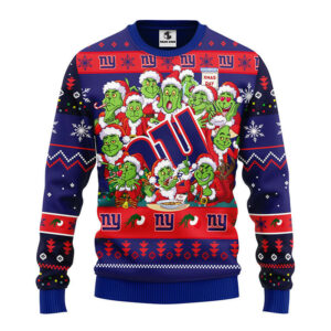 New York Giants 12 Grinch Xmas Day Ugly Christmas Sweater