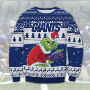 New York Giants Grinch Stolen Ugly Christmas Sweater, NFL Christmas Sweater