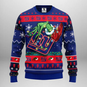 New York Giants Grinch Ugly Christmas Sweater