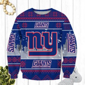New York Giants Nfl Ugly Christmas Sweater, NFL Christmas Sweater