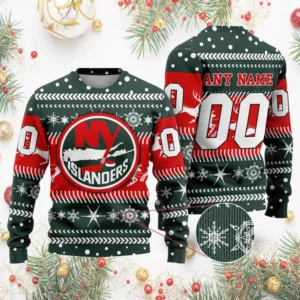 NHL New York Islanders | Personalized Name & Number Unisex Sweater For Christmas Season