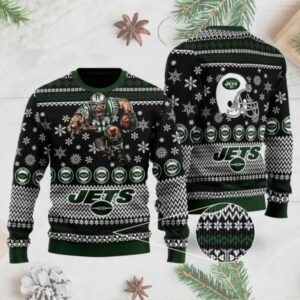 New York Jets 3D Ugly Christmas Sweater, NFL Christmas Sweater