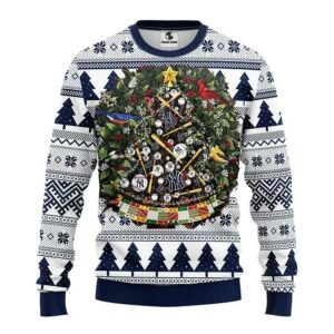 New York Yankees Tree Ball Ugly Christmas Sweater, MLB Christmas Sweater