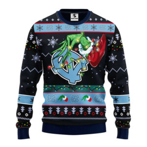 North Carolina Tar Heels Grinch Ugly Christmas Sweater