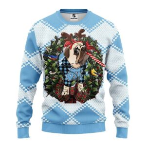 North Carolina Tar Heels Pub Dog Ugly Christmas Sweater, NCAA Christmas Sweater