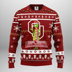 Oklahoma Sooners Funny Grinch Ugly Christmas Sweater