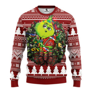 Oklahoma Sooners Grinch Hug Ugly Christmas Sweater