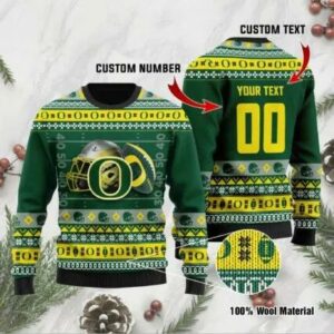 Oregon Ducks Custom Ugly Christmas Sweater, NCAA Christmas Sweater