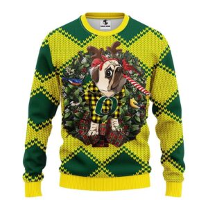 Oregon Ducks Pub Dog Ugly Christmas Sweater, NCAA Christmas Sweater