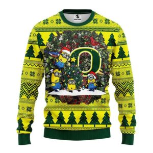 Oregon Ducks Tree Ball Ugly Christmas Sweater, NCAA Christmas Sweater