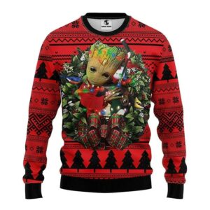 Ottawa Senators Groot Hug Ugly Christmas Sweater, NHL Christmas Sweater