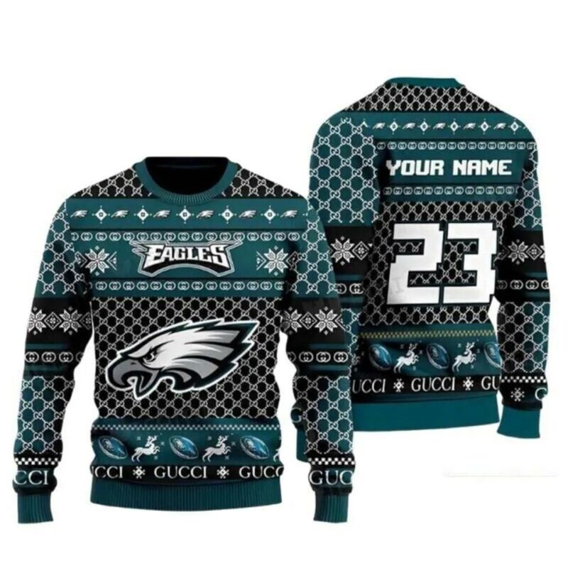 Personalized Seattle Seahawks Ugly Christmas Sweater, NFL Christmas Sweater