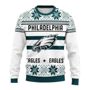 Philadelphia Eagles Sweatshirt Christmas Snowflakes Unisex Adults, Philadelphia Eagles Ugly Sweater