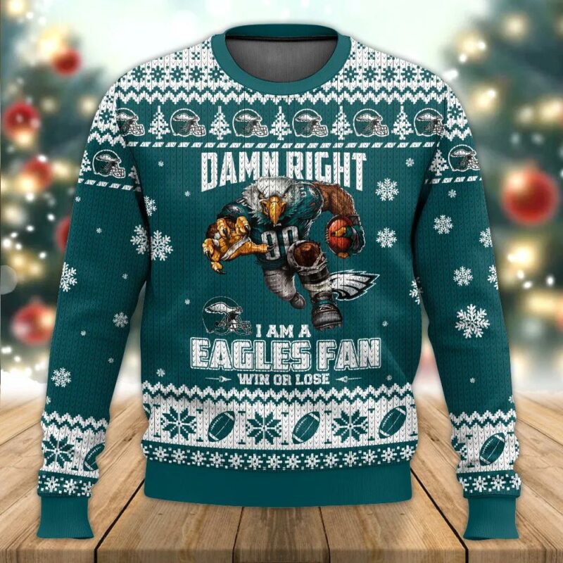 Philadelphia Eagles Ugly  Christmas Sweater, NFL Christmas Sweater