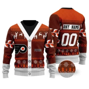 NHL Philadelphia Flyers | Personalized Name &amp; Number Unisex Sweater For Christmas Season