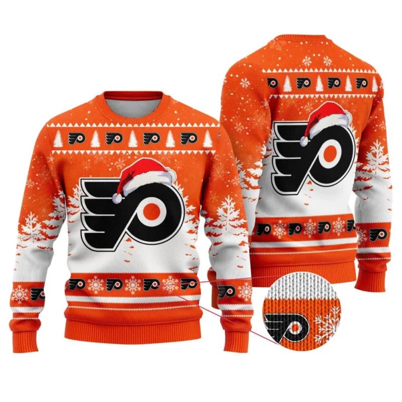 NHL Philadelphia Flyers Personalized Name Christmas Design Ugly Sweater ST2301