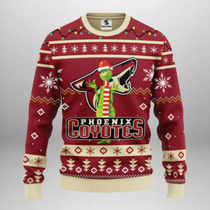 Phoenix Coyotes Funny Grinch Ugly Christmas Sweater