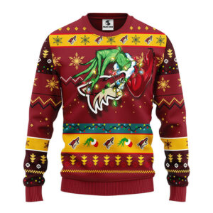 Phoenix Coyotes Grinch Ugly Christmas Sweater