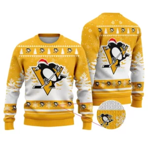 NHL Pittsburgh Penguins Personalized Name Christmas Design Ugly Sweater ST2301