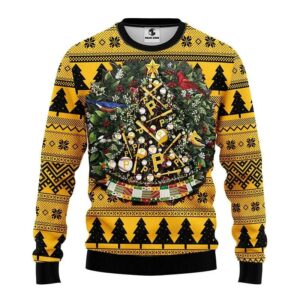 Pittsburgh Pirates Tree Ball Ugly Christmas Sweater, MLB Christmas Sweater