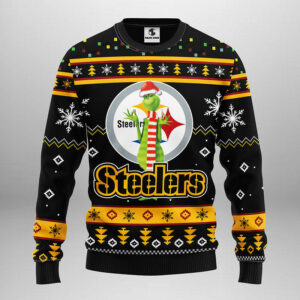 Pittsburgh Steelers Funny Grinch Ugly Christmas Sweater
