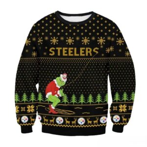 Pittsburgh Steelers Grinch Remove Thread Nfl Ugly Christmas Sweater, NFL Christmas Sweater