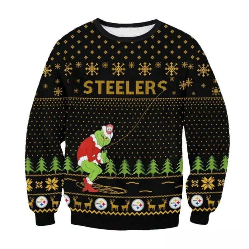 Pittsburgh Steelers Grinch Remove Thread Nfl Ugly Christmas Sweater, NFL Christmas Sweater