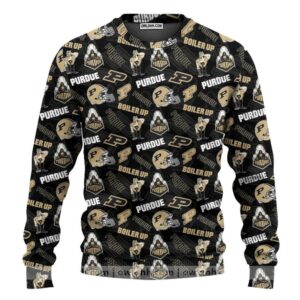 Purdue Boilermakers Ugly Christmas Sweater, NCAA Christmas Sweater