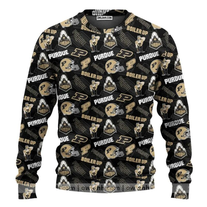 Purdue Boilermakers Ugly Christmas Sweater, NCAA Christmas Sweater