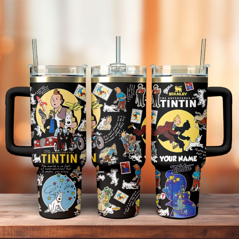The Adventure Of Tintin Movies Custom Stanley Quencher 40oz Stainless Steel Tumbler With Handle - Threewoofs - Image 12